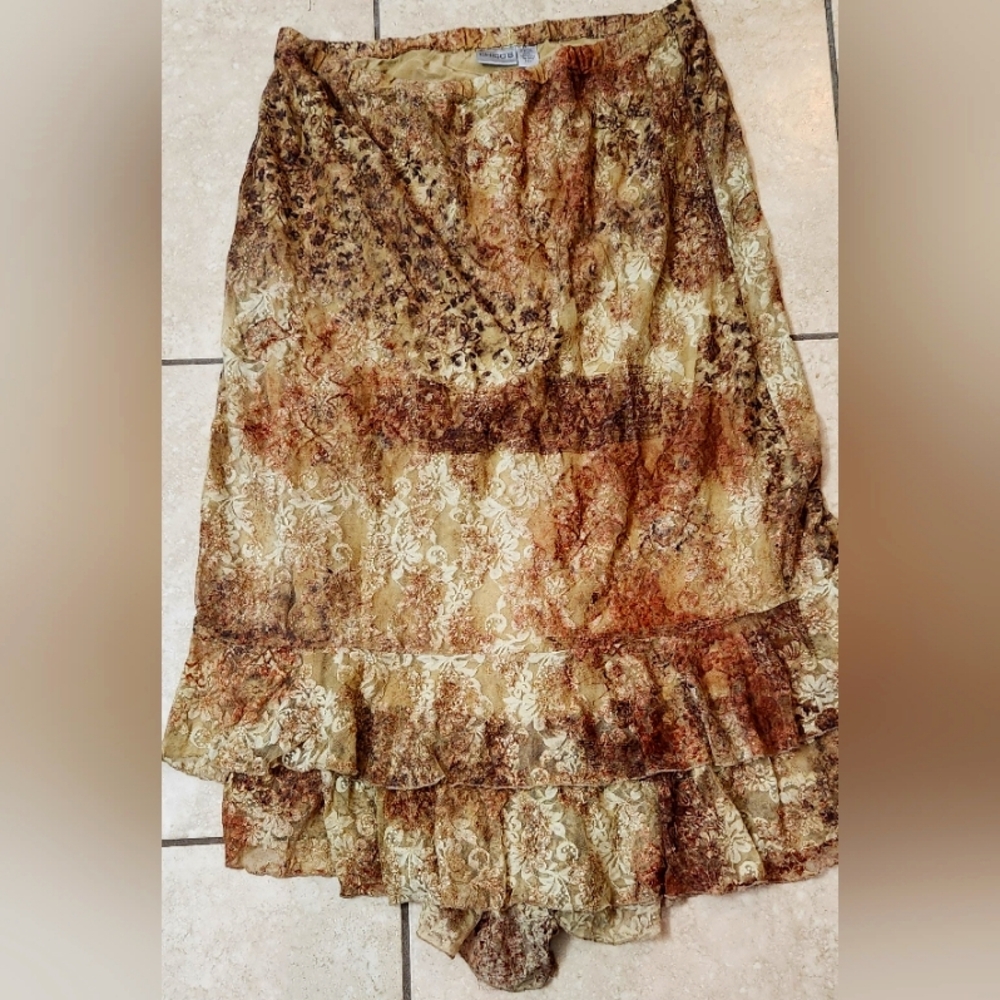 Vintage chico's layered skirt size 2